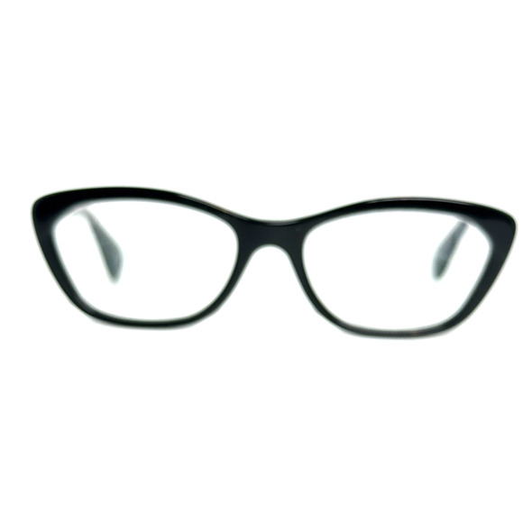 Prada Eyeglasses, Frames Only, VPR 03Q 1AB-1O1 Black, 54-18-140, Plastic H18983 - Picture 1 of 7